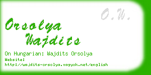 orsolya wajdits business card